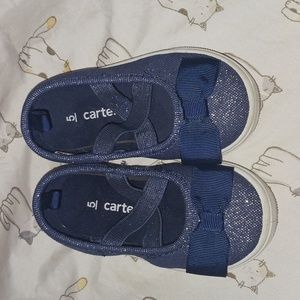 Blue carter's shoes size 5.